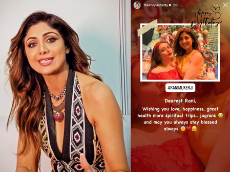 Shilpa Shetty on Rani Mukerji b’day: ‘Wishing you love, more spiritual trips and jagrans’